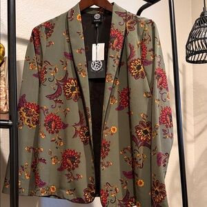 Floral Green Blazer